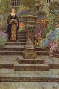Comme ces gloires de jardin qui sont ici les douces ressemblances fleuries de toi (lithographie en couleur)