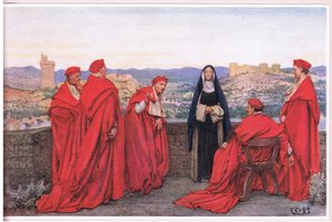 Sainte Catherine de Sienne négociant avec le pape Grégoire XI au nom des Florentins