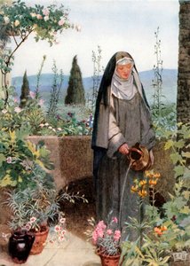 Sainte Claire (lithographie couleur)