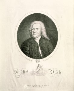 Portrait de Johann Sebastian Bach (1685-1750) gravé par Friedrich Wilhelm Nettling - Elias Gottleib Haussmann