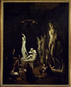 Salle de moulage de la Royal Academy de Londres en 1770