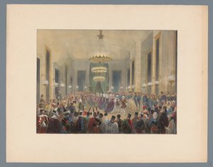 Salle de bal où la pavane est dansée, 1845 - Elias Spanier