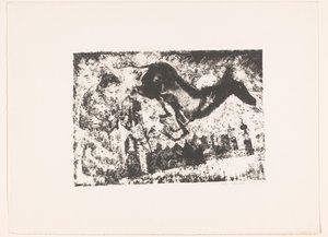 Homme et cerf devant une ville - Elias Stark (possibly)