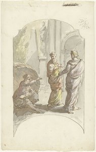 Diogène demande à Alexandre de ne pas se tenir dans sa lumière - Elias van Nijmegen