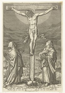 Christ sur la croix, avec Marie et Jean-Baptiste