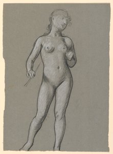 Dessin, étude de nu féminin, vers 1885