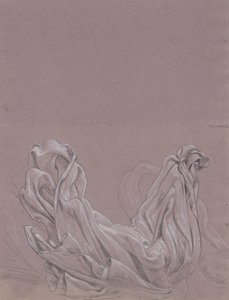 Études de figures (recto); Étude de draperie (verso)