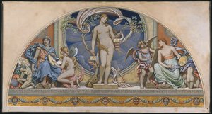 Rome, Représentant des Arts : design pour décoration au Bowdoin College, 1894 - Elihu Vedder
