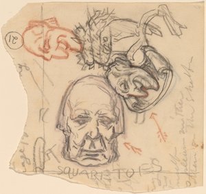 Autoportrait: Caricatures, c. 1918