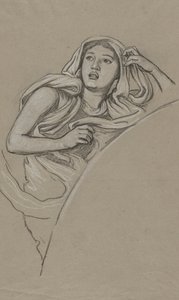 Étude pour la figure à droite de Luna - Elihu Vedder