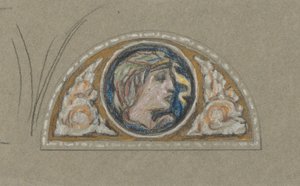 Étude pour lunette avec tête de femme