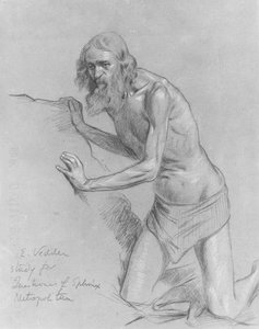 Étude pour la « Question du Sphinx » - Elihu Vedder