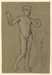 Étude de figure pour une conception de fontaine - Elihu Vedder