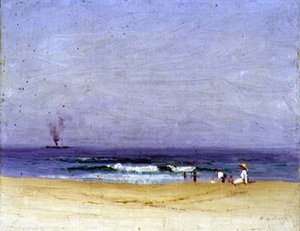 Sur la plage - Elioth Gruner