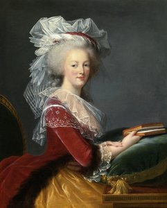 Marie-Antoinette avec un livre