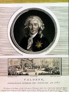 Charles Alexandre de Calonne (1734-1802) contrôleur général des finances de Louis XVI gravé par Charles Levachez et L