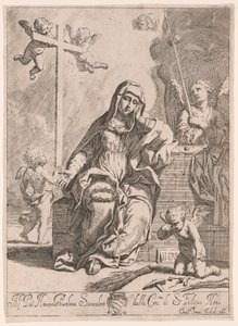 Vierge des Douleurs avec les symboles de la Passion - Elisabetta Sirani