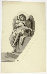 Ange assis près de la tombe