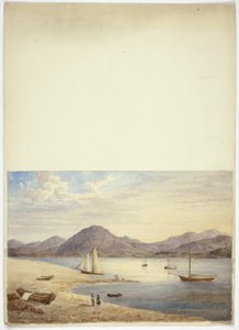 Vue du port avec quatre voiliers