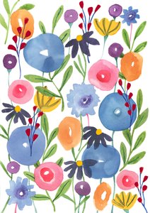 Fleurs Boho, 2018 (aquarelle)