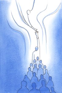 À chaque messe, nous nous élevons et rencontrons le Père par le sacrifice du Christ notre Chef, liés ensemble les uns aux autres et avec Lui - Elizabeth Wang