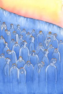 Par la miséricorde de Dieu, les âmes du Purgatoire peuvent pleurer leur orgueil, leur avidité, leur croyance tiède, ou tout ce qui les a causées, bien que croyantes, à être mal préparées pour la mort
