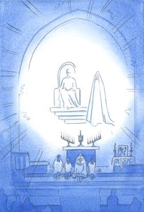 Le Christ est intronisé au-dessus de nous, dans la gloire, lors de notre Neuvaine et Bénédiction, qui est comme une fête céleste. Notre mère Marie se tient joyeusement à proximité