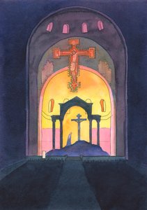 À la cathédrale de Westminster, et dans chaque église catholique, le Sacrifice du Calvaire est re-présenté pour notre salut à la messe - Elizabeth Wang