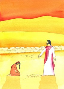 Jésus pardonne à la femme prise en flagrant délit d