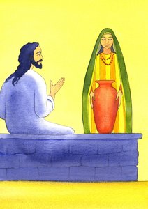 Jésus rencontre la femme samaritaine au puits - Elizabeth Wang