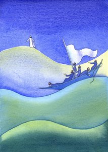 Jésus marche sur l