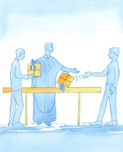 Tout comme un prêtre reçoit plus d