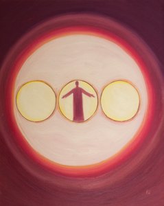 La Sainte Trinité peut être vue comme une Triple Lumière avec le Christ Dieu-homme au centre - Elizabeth Wang