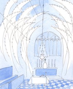 Les anges entourent le sanctuaire à la Messe - Elizabeth Wang