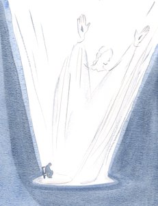 La petite prière montant de moi et du Christ est glorieuse et gigantesque