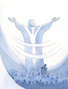 Nous pouvons unir toutes nos intentions à la prière puissante du Christ à la messe, en nous cachant derrière sa robe, en faisant confiance à ses mérites.