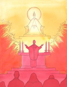 Quand prêtre et fidèles regardent tous dans la même direction à la messe, ils regardent tous ensemble vers le Père, pour Le louer par le Christ - Elizabeth Wang