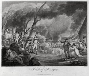 La bataille de Lexington, 19 avril 1775