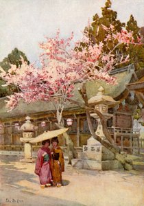 Le temps des fleurs de prunier (lithographie couleur)