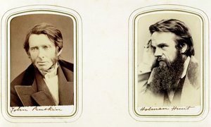 John Ruskin, artiste, poète et critique anglais, et William Holman Hunt, artiste anglais, 1865 - Elliott and Fry