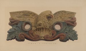 Porte-tuyau avec insigne de compagnie de pompiers - Elmer G. Anderson