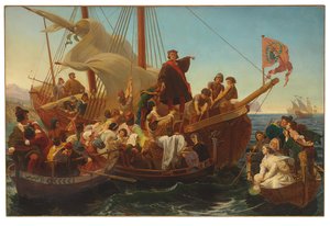 Le départ de Christophe Colomb de Palos en 1492, 1855