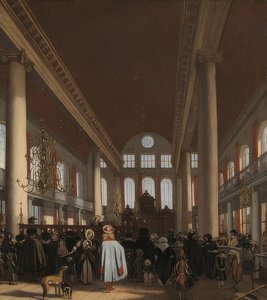Intérieur de la synagogue portugaise à Amsterdam
