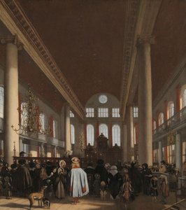 Intérieur de la synagogue portugaise à Amsterdam