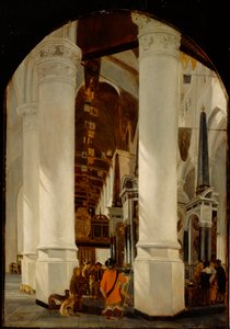 La Nieuwe Kerk à Delft avec le tombeau de Guillaume le Taciturne, vers 1650-51 - Emanuel de Witte