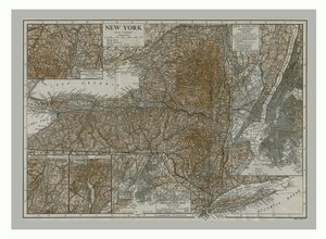 Carte de New York, vers 1900 - Emery Walker