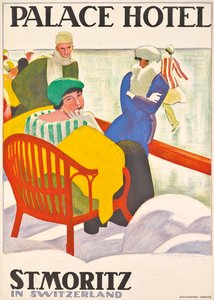Affiche publicitaire pour le Palace Hotel à St. Moritz
