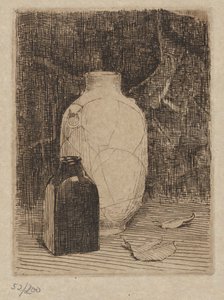 Nature morte avec vase et bouteille