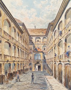 La première cour de la caserne Salzgries à Vienne - Emil Hütter