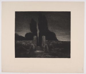 Un cimetière. Soir - Emil Krause